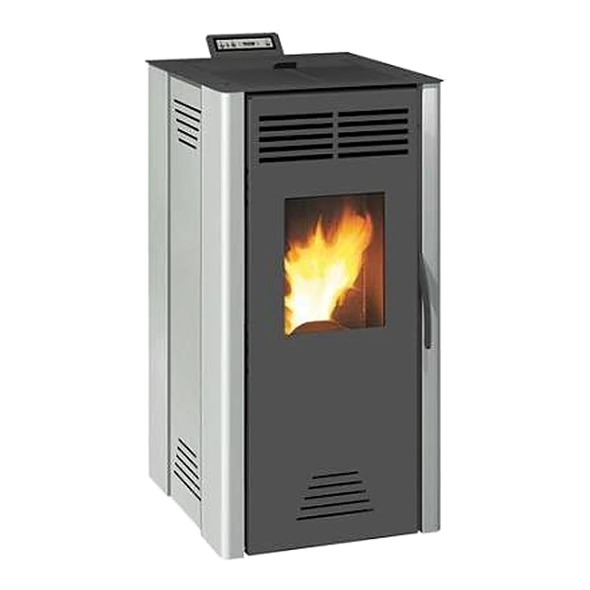 Peletmax Kübik 7 kW Gümüş Yanaklı Pelet Sobası